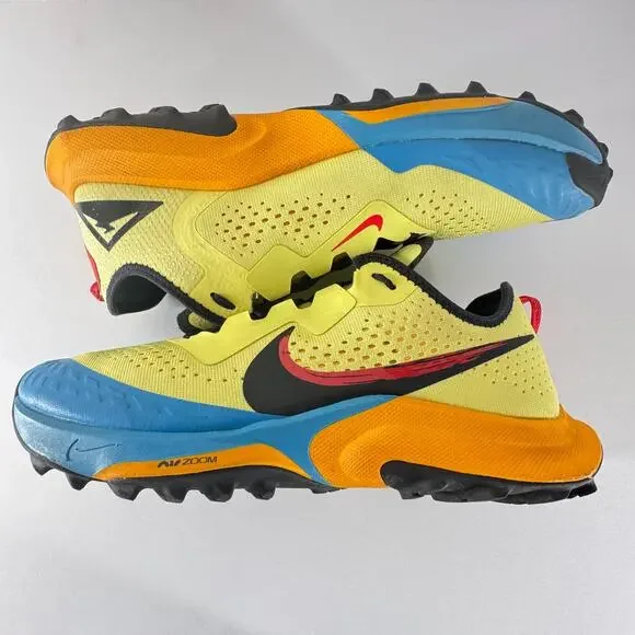 Nike Air Zoom Terra Kiger 7 Women 9.5 Limelight Laser Blue Trail Run CW6062-300 - Picture 9 of 11